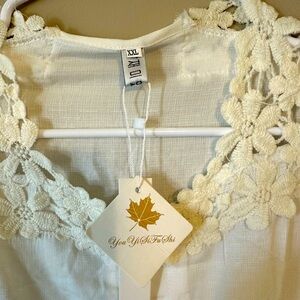 NWT YOU YI SI FU SHI White long sleeve shirt